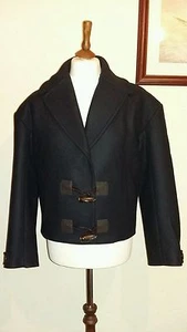 Tommy Runway Collection Nikki Cropped Tog Wool Peacoat Navy Size 10  £490 - Picture 1 of 11