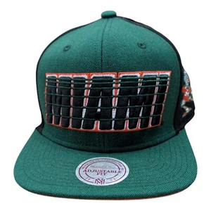 Mitchell & Ness NCAA Miami Hurricanes Adjustable Baseball Cap - See Photos - Picture 1 of 13