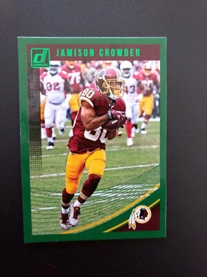 JAMISON CROWDER 2018 Donruss GREEN PRESS PROOF #289 WASHINGTON REDSKINS - Image 1 of 2