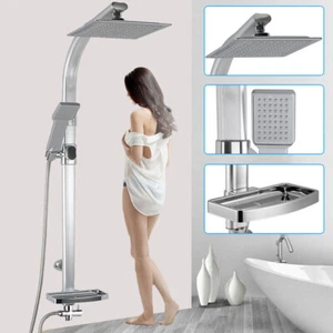 Edelstahl Duschsystem Regendusche Massage Duschpaneel Duschset mit Handbrause DE - Bild 1 von 16