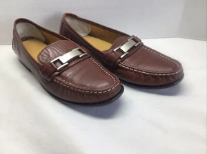 Mocasines de cuero marrón Cole Haan talla 7 1/2 B zapatos GB D20718 - Imagen 1 de 9