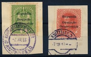 LOKALAUSGABEN 1918 2 Briefstücke, KNITTENFELD.
