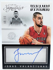 /99 Jonas Valanciunas Auto 2013-14 Signatures Dynamic Ink Autograph ON CARD #10