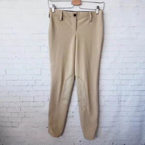 Tuffrider Ladies Sierra Knee Patch Breeches Size 26 Waist Tan Equestrian *READ* - Picture 1 of 13