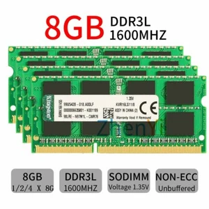 32GB 16GB 8GB DDR3L 1600MHz PC3L-12800S 204Pin SODIMM Laptop RAM Kingston Lot BT - Picture 1 of 13