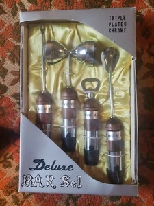 Vintage "Whistle If You Want Me" Deluxe Bar Set Tripple Plated Chrome Bar Tools - Bild 1 von 6