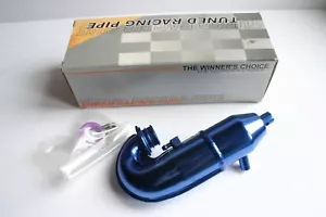 Fastrax Blue Inline Rear Exhaust Dual Chamber Pipe For Associated NTC3 FAST718B - Picture 1 of 1
