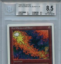 MTG Unlimited Red Elemental Blast BGS 8.5 NM/MT+ Card Magic Amricons 9248