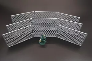 Wargame Terrain Chain link Fence - Warhammer 40k - 28mm Heroic - EASY TO STORE!! - Picture 1 of 7