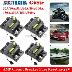 30/40/50/60/80/100/150/200/250/300 AMP Car Circuit Breaker 12-48V DC IP67 Fuse - Picture 1 of 19