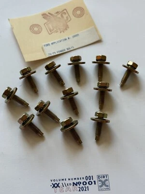 Ford Mustang 1971 1972 1973 pernos de guardabarros (12X) aplicación Ford #: 16005 Foto 1 de 4