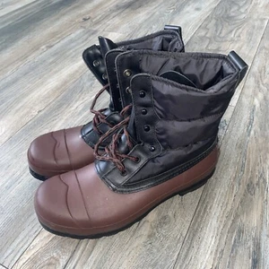 Hunter Original kurze gesteppte Gummi Schnürstiefel Schnee Regen braun Damengröße 9 - Bild 1 von 11