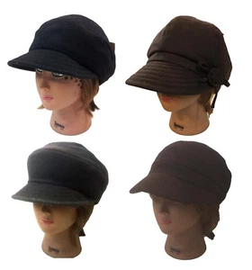 Lady Women Wool AppleJack Herringbone Newsboy Cabbie Dress Church Hat- One Size - Picture 1 of 10