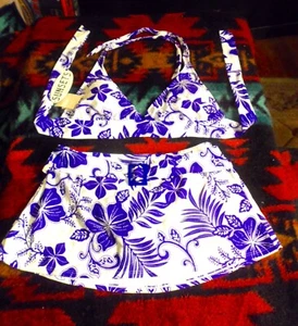 Sunsets Bali Purple Halter Bikini Swimsuit Sz D-Cup Top, Large Bottoms NWT $114 - Picture 1 of 7