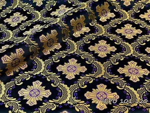 Church Liturgical Vestments Metallic Greek Brocade With Crosses In 21 colors - Picture 1 of 22