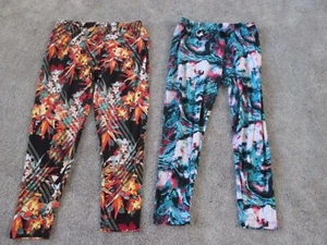 Lot of 2 No Boundaries No Bo Juniors Leggings Size XXL/2XG (19), Multicolor, VGC - Picture 1 of 7
