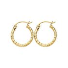 14K White Gold 1.5Mm Hoop Earrings For Girl