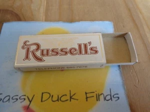 Matchbook Cover Box Russell's Sheraton Russell Hotel New York NY Empty - Picture 1 of 4
