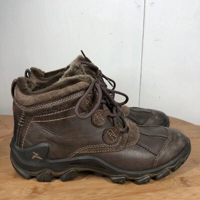 Botas Ecco 39 femininas 8 receptores Hydromax sapatos couro marrom trilha para caminhada - Imagem 1 de 4