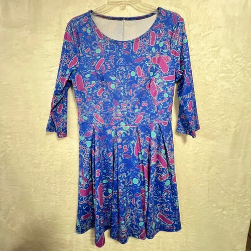 VETEMENTS Boutique Science abito donna fatto a mano manica 3 4 batteri stampa germe taglia L