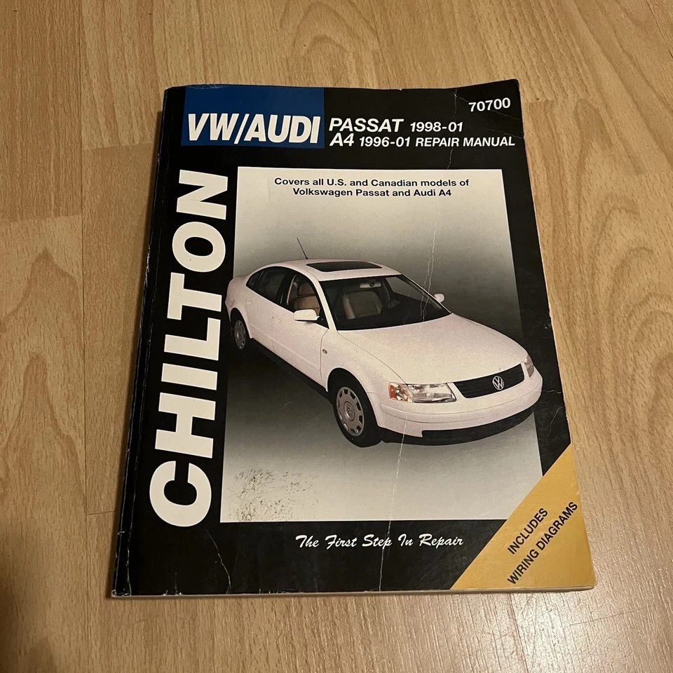 VW Audi Passat 1998-05 y A4 1996-01 Chilton manual de reparación 70700 libro de servicio OEM Foto 1 de 4