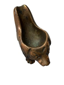 Vintage Ronson Messing Dackel Pfeifenhalter... Kunst Metallarbeiten... 1920-1940er Jahre - Bild 1 von 9