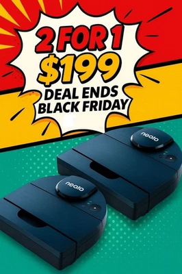 Neato D8 Robot Vacuum Controls  Pet Hair-2 for $199! Black Friday Deal 2 PCS - Immagine 1 di 4