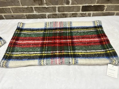 1 POTTERY BARN STEWART PLAID LUMBAR PILLOW COVER, 16" x 26"  IVORY MULTI NEW - Image 1 of 4