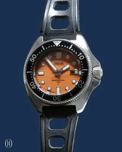 RARE Seiko Diver 2205-4090 Orange Dial Automatic Baby Apocalypse Vintage Watch - Bild 1 von 5