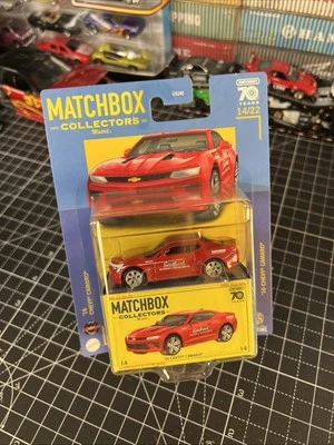 '16 Chevy Camaro 14/22 Matchbox Collectors 2023 HLJ61 EDELBROCK red - Image 1 of 4