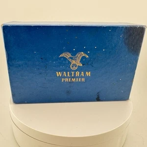 Vintage Waltham Premier "Fenwick" Navy Blue Watch Box - Picture 1 of 6