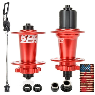 Juego de bujes KOOZER XM490 Pro MTB 32 orificios 6 pernos freno de disco HG rojo para Shimano MTB Foto 1 de 4