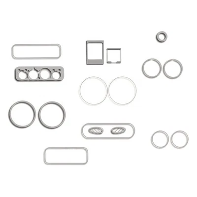 Kit de painel 17p para 2001-2005 Chrysler PT Cruiser [aço inoxidável/polido] - Imagem 1 de 2