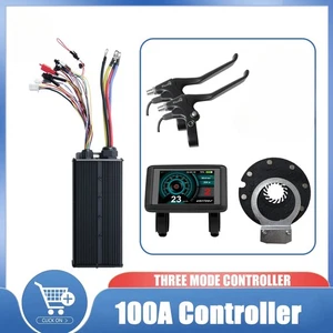 Controlador de onda sinusoidal para bicicleta eléctrica 100A tres modos 48V-72V con pantalla LCD UKC1+ - Imagen 1 de 33
