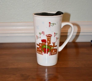 Disneyland Parks Gingerbread Christmas Holiday Ceramic Starbucks Mug Lid 2017 - Picture 1 of 7