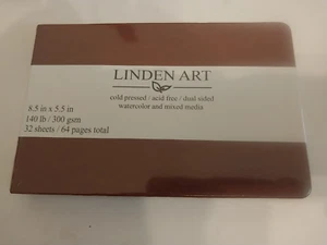 Linden Art artist watercolor journal (300 gsm, 140 lb., 64 total pages) sealed - Picture 1 of 2
