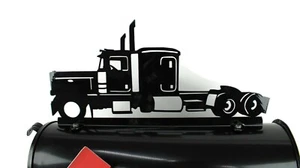 Sattelzugmaschine Traktor Metall Briefkasten Topper 8 cm hoch Sternennacht schwarz - Bild 1 von 3