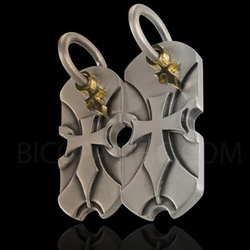 Joyería BICO Pacific Australia - ESCUDOS SAGRADOS Colgantes de peltre emparejados - BP6-G Foto 1 de 1