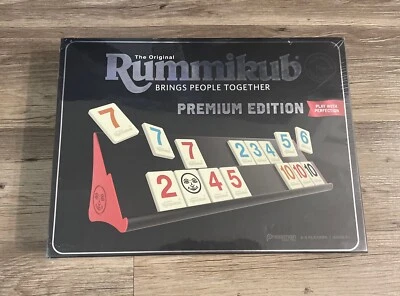 Rummikub Premium Edition Features Racks Large Number Engraved Tiles NIB - Image 1 of 4