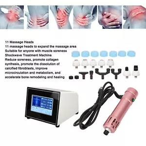 Shock Impulse Therapy Machine Rose Gold Bonesetting 11 Massage Heads Shock Wave - Picture 1 of 24