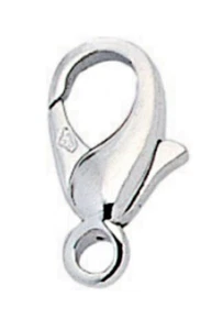 17 mm MASSIVE 950 PLATIN schwere ausgefallene Trigger Karabinerkette Designer Verschluss ITALIEN - Bild 1 von 2