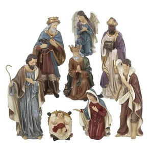 Kurt Adler Resin Nativity Figurine Set, 9-Inch, Set of 8 - Picture 1 of 2
