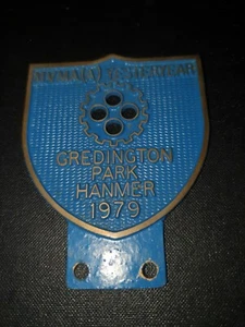 M.V.M.A Yesteryear Gredington Park Hanmer 1979 Car Badge - Picture 1 of 2