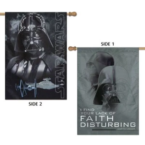 DARTH VADER LACK OF FAITH DISTURBING STAR WARS 28"X40" 2-SIDED BANNER FLAG NEW - Picture 1 of 1