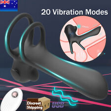 Penis Vibrator Cock Ring G-Spot Vibrating Massager Remote Control Couple Sex Toy