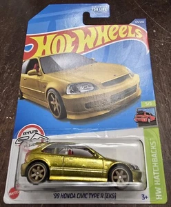 Hot Wheels 2022 Super Treasure Hunt '99 Honda Civic Type R EK9 Gold Hatchbacks - Picture 1 of 7