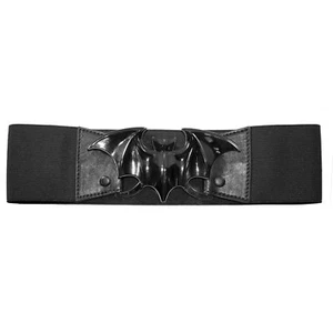 Kreepsville 666 Elastic Waist Punk Rockabilly Emo Goth Womens Belt Bat BTWBTB - Picture 1 of 4