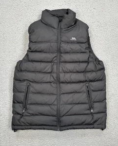 Trespass Down Puffer Vest Men's Small Black Full Zip Technical Performance TP50 - Picture 1 of 8