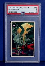 1951 BOWMAN JETS * ROCKETS * SPACEMEN Mantis Men CARD #18 ~ PSA 5