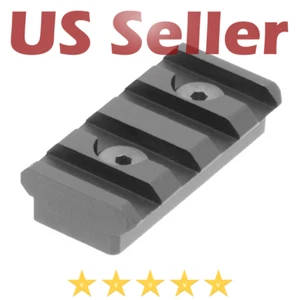 UTG 4 Slot Picatinny Rail Section Aluminum Black - Picture 1 of 9